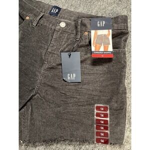 GAP Shorts Womens‎ 14 Gray Corduroy Raw Edge Hem Stretch Cut Off Pockets NWT
